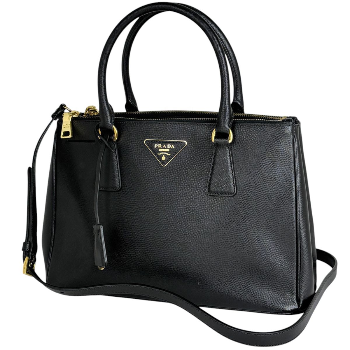 Prada Handbag Galleria 2-Way Saffiano Leather Nero