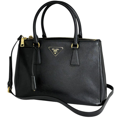 Prada Handbag Galleria 2-Way Saffiano Leather Nero