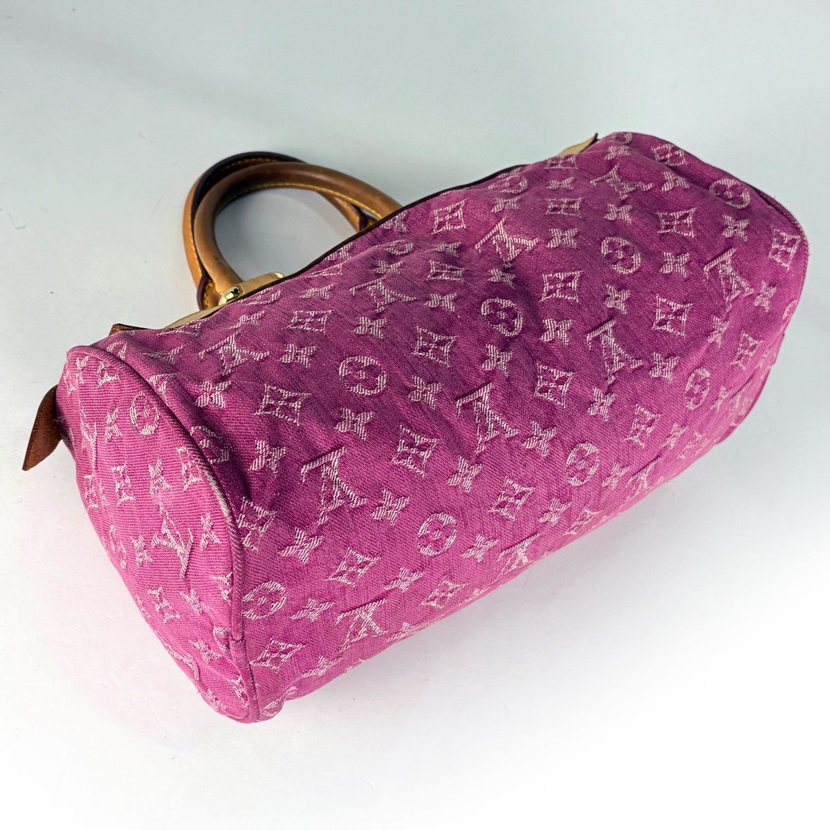 Louis Vuitton Neo Speedy Handbag Monogram Denim Fuchsia — view 2