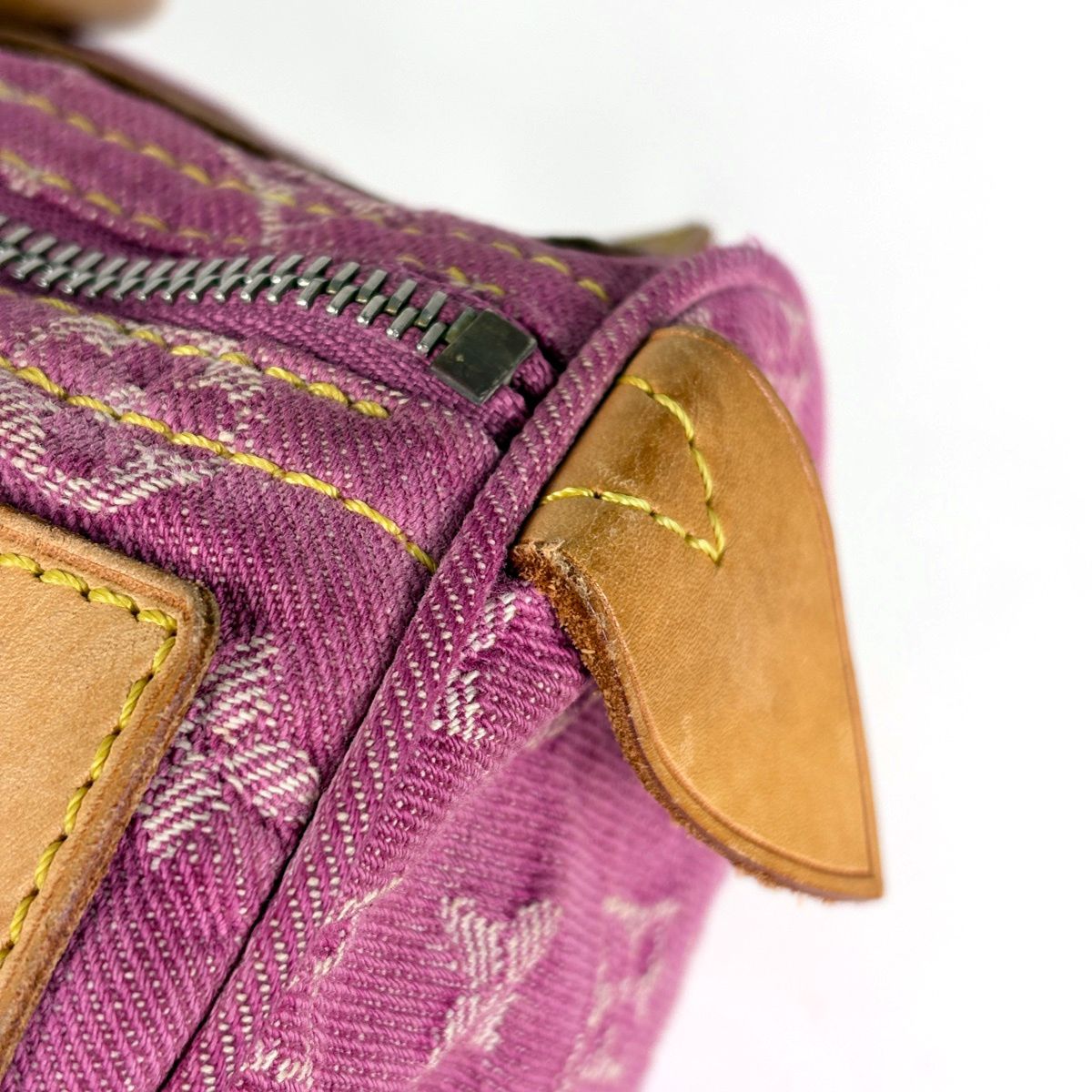 Louis Vuitton Neo Speedy Handbag Monogram Denim Fuchsia — view 5