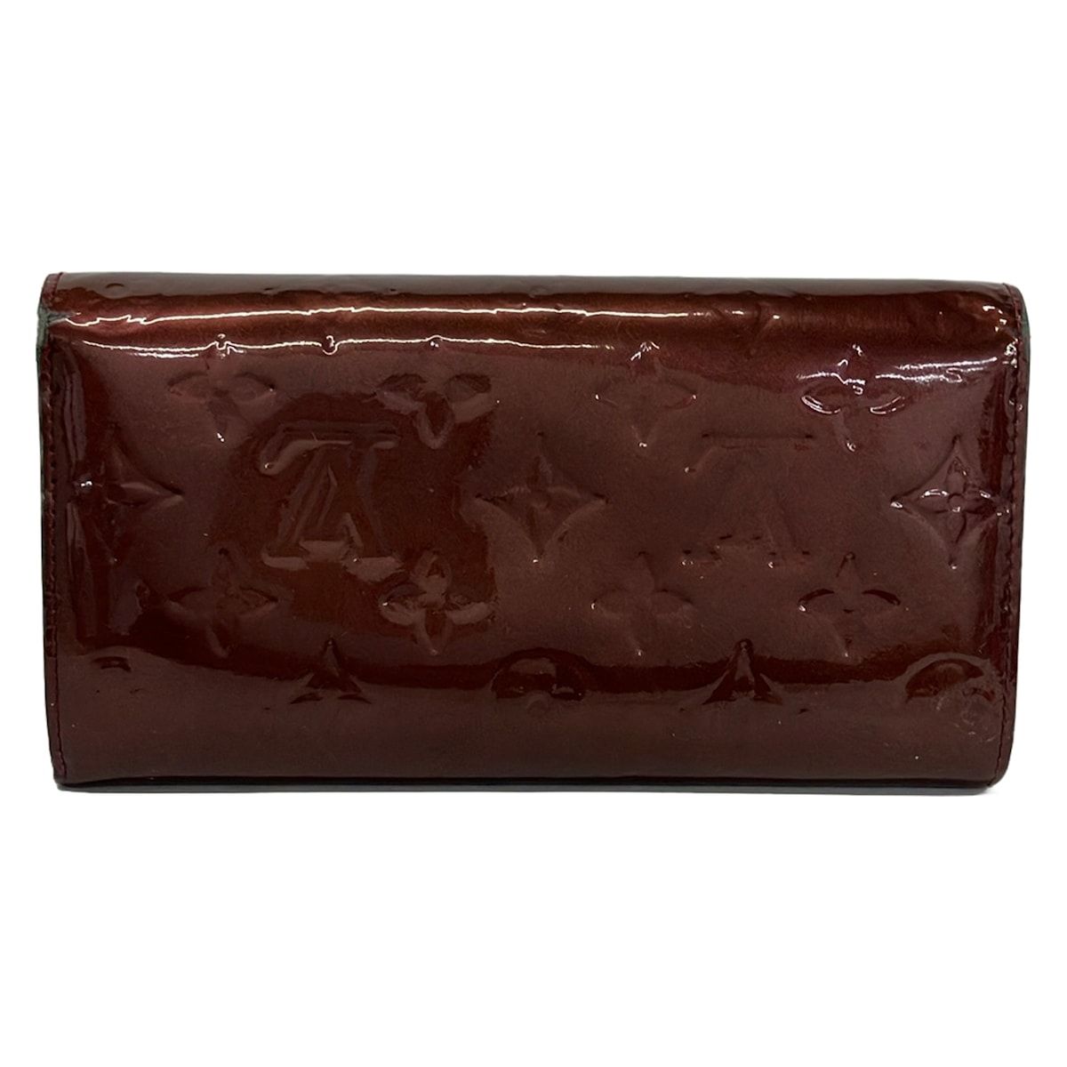 Louis Vuitton Wallet Monogram Vernis Portefeuille Sarah NM Rouge Fauvist Leather — view 2