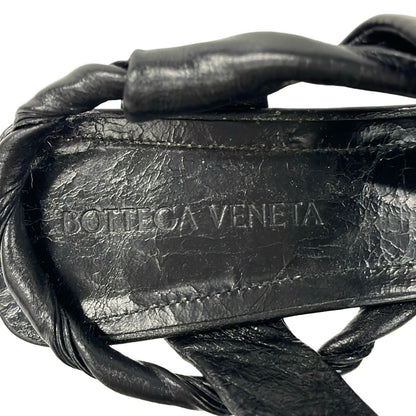 Bottega Veneta Sandals BV Point Slingback Black Leather — view 5