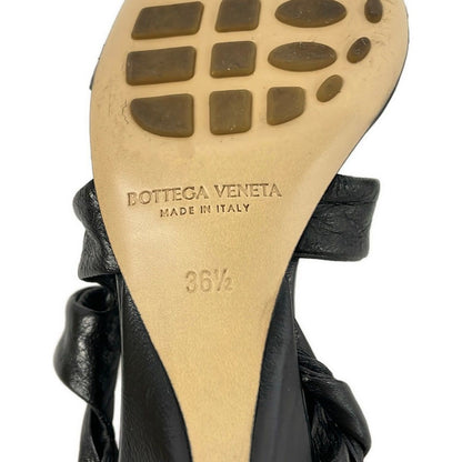 Bottega Veneta Sandals BV Point Slingback Black Leather — view 6