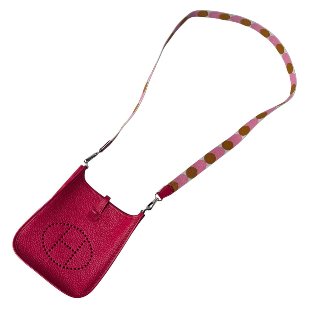 Hermes Evelyne TPM Amazone Framboise Flipper Pole Shoulder Bag — view 2