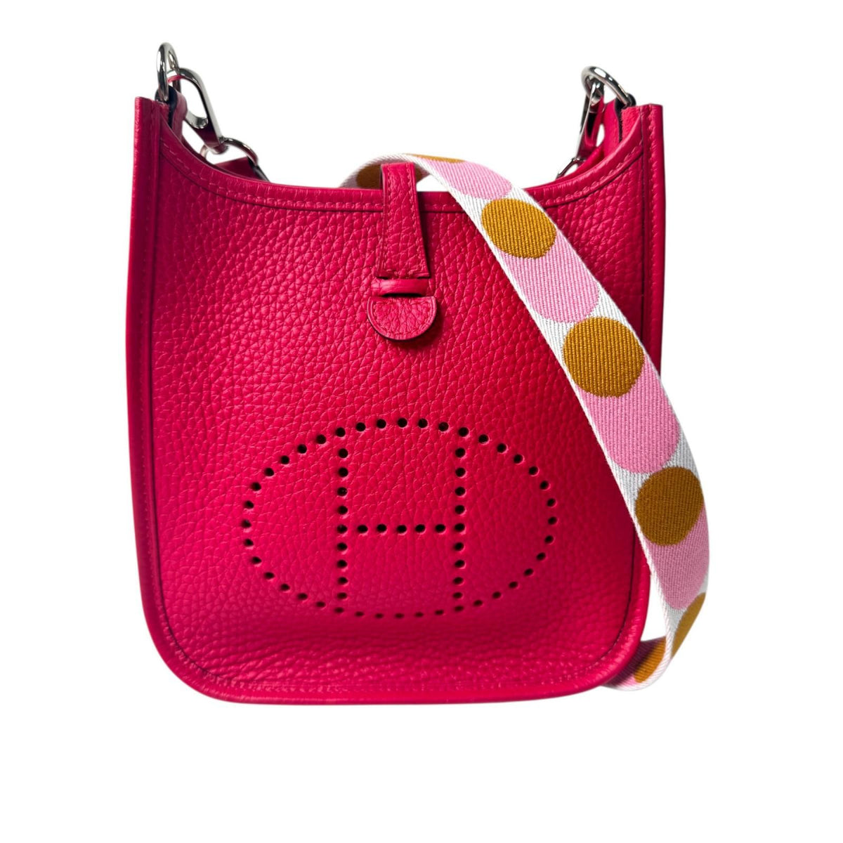 Hermes Evelyne TPM Amazone Framboise Flipper Pole Shoulder Bag