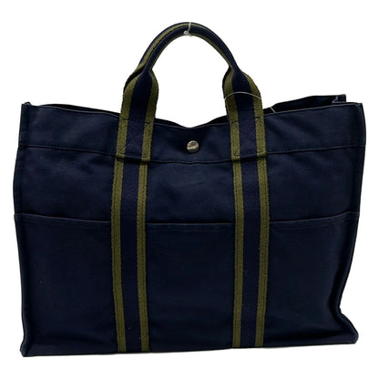 Hermes Tote Bag Fourre Tout MM Navy Dark Green — view 3
