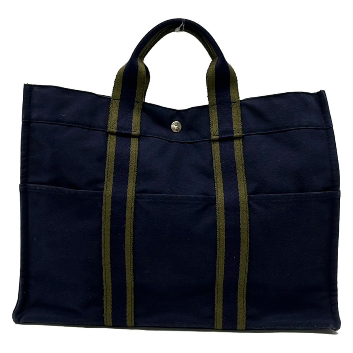 Hermes Tote Bag Fourre Tout MM Navy Dark Green