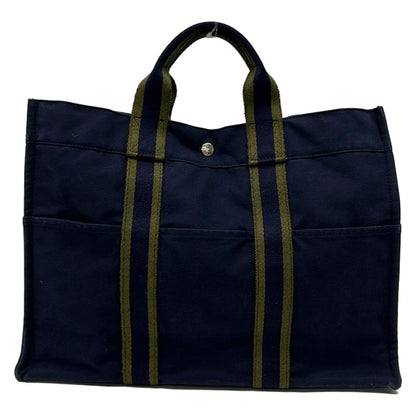 Hermes Tote Bag Fourre Tout MM Navy Dark Green