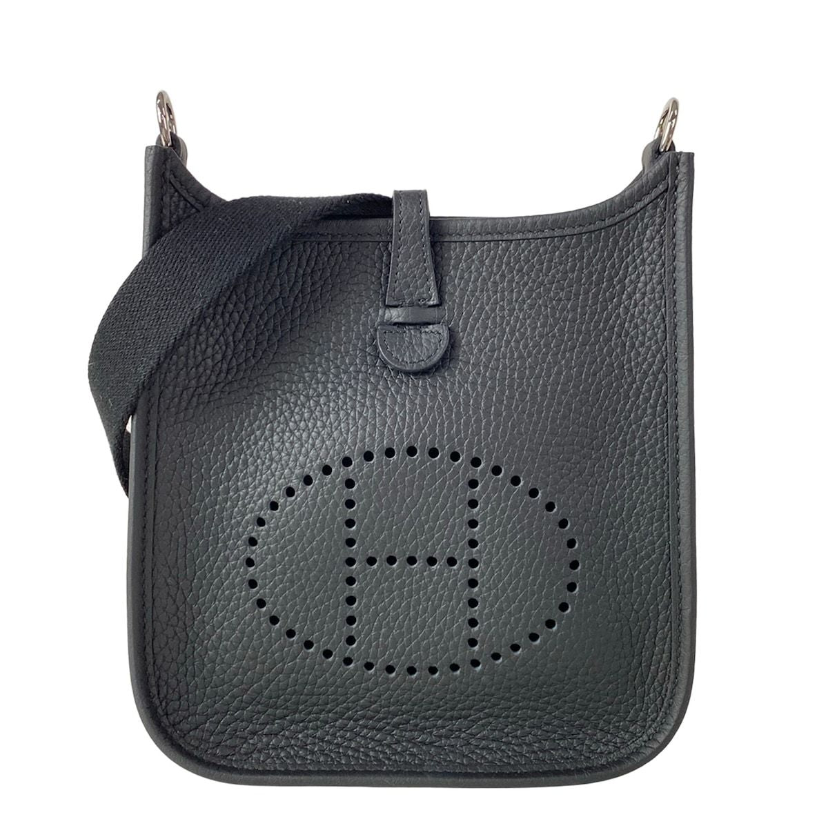 Hermes Shoulder Bag Evelyne TPM Amazone Black Silver