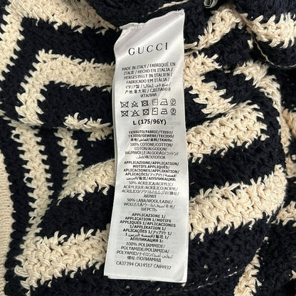 Gucci Long Sleeve Sweater Ivory Black L — view 4