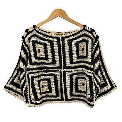 Gucci Long Sleeve Sweater Ivory Black L