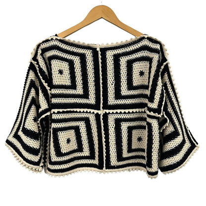 Gucci Long Sleeve Sweater Ivory Black L — view 2