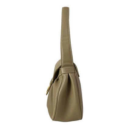Celine Shoulder Bag Medium Polly Gray Beige Leather — view 4