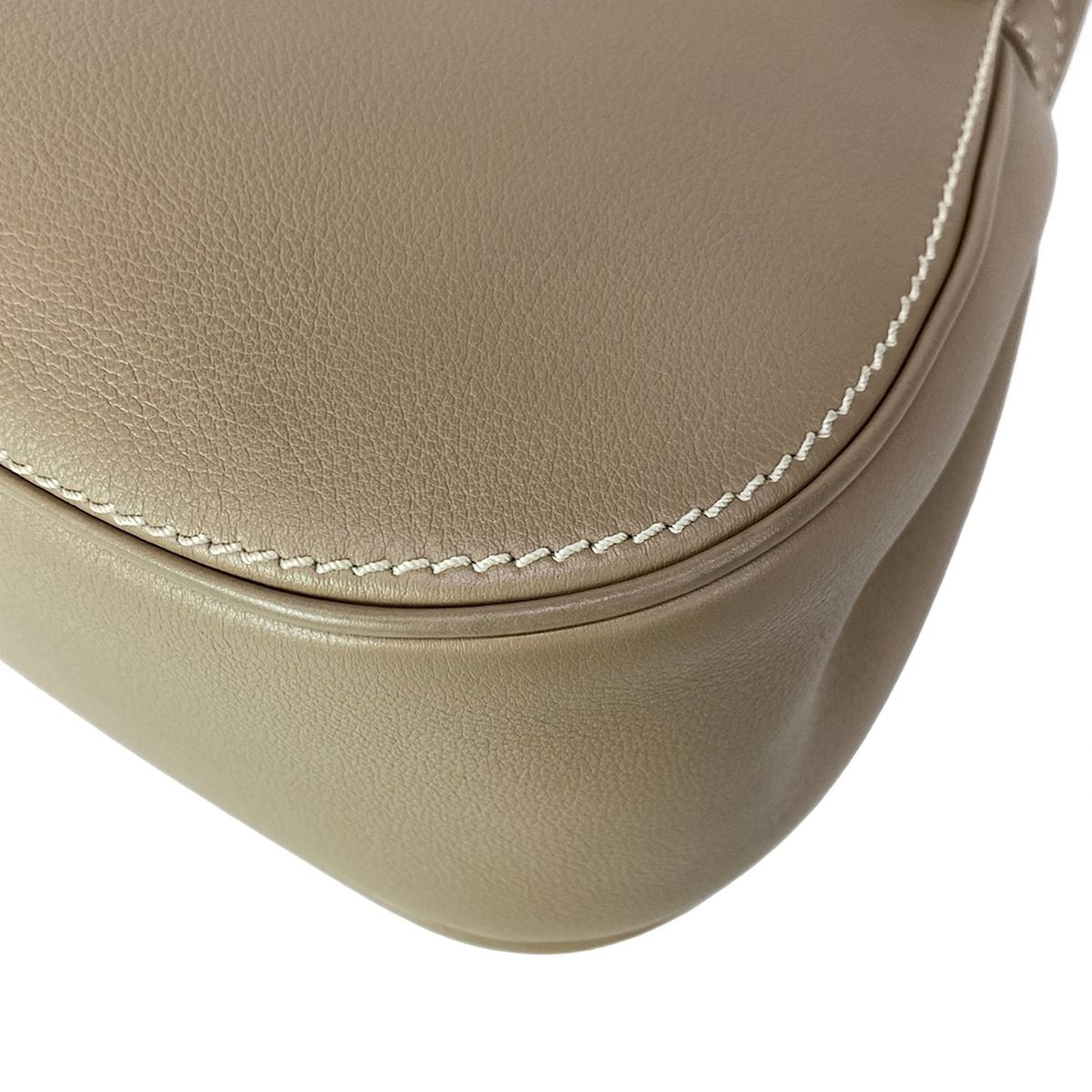 Celine Shoulder Bag Medium Polly Gray Beige Leather — view 8