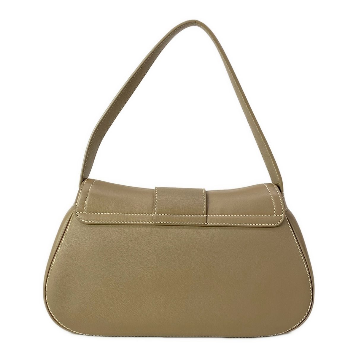Celine Shoulder Bag Medium Polly Gray Beige Leather — view 3
