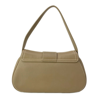 Celine Shoulder Bag Medium Polly Gray Beige Leather — view 3
