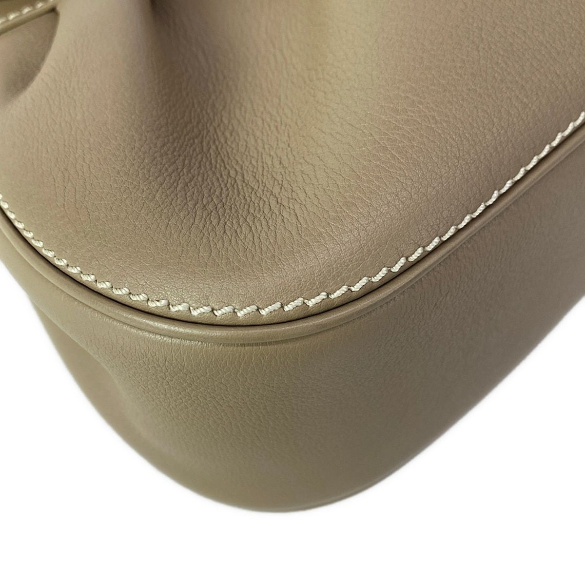 Celine Shoulder Bag Medium Polly Gray Beige Leather — view 6