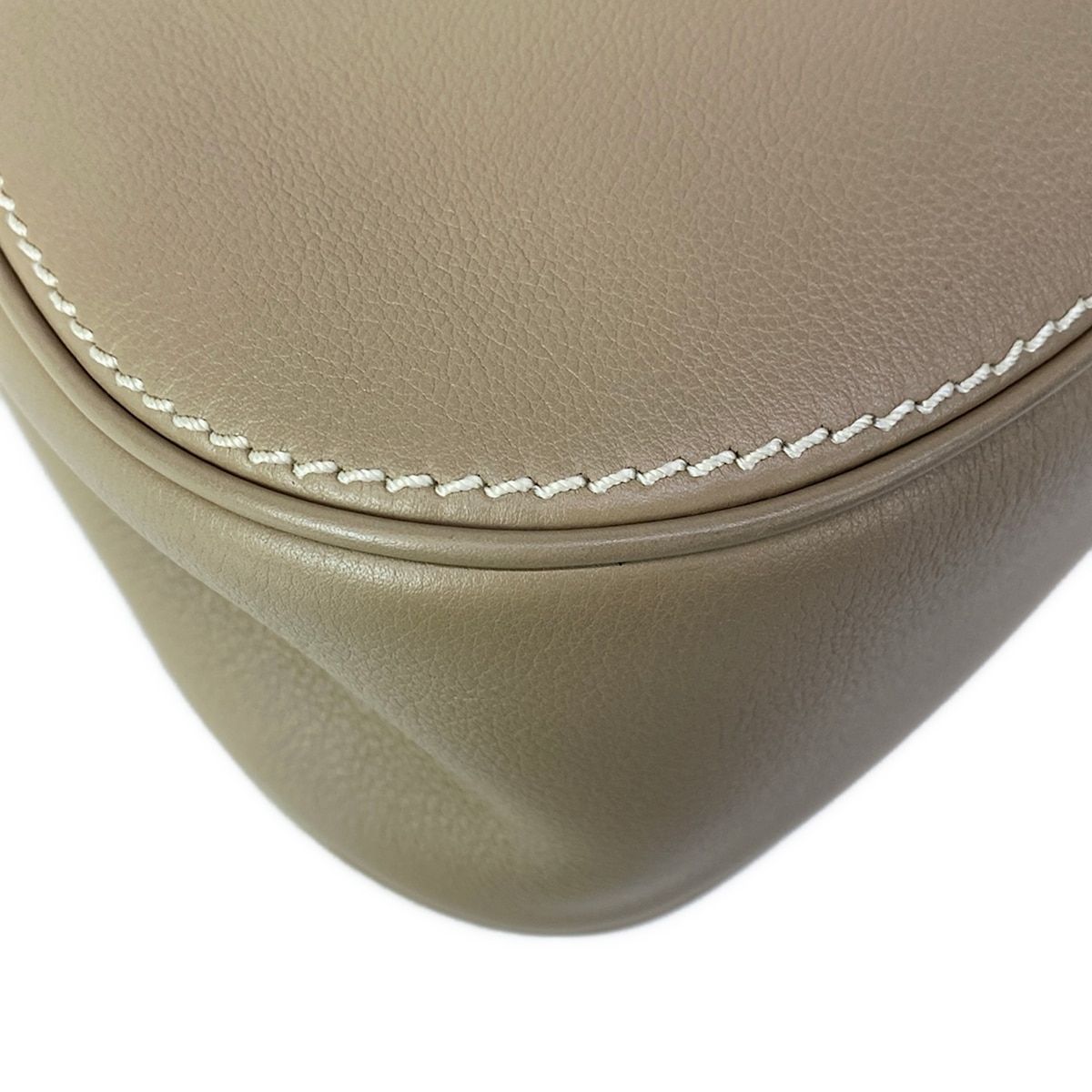 Celine Shoulder Bag Medium Polly Gray Beige Leather — view 7
