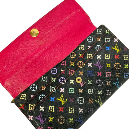 Louis Vuitton Wallet Monogram Multicolor Portefeuille Sarah Grenat — view 3