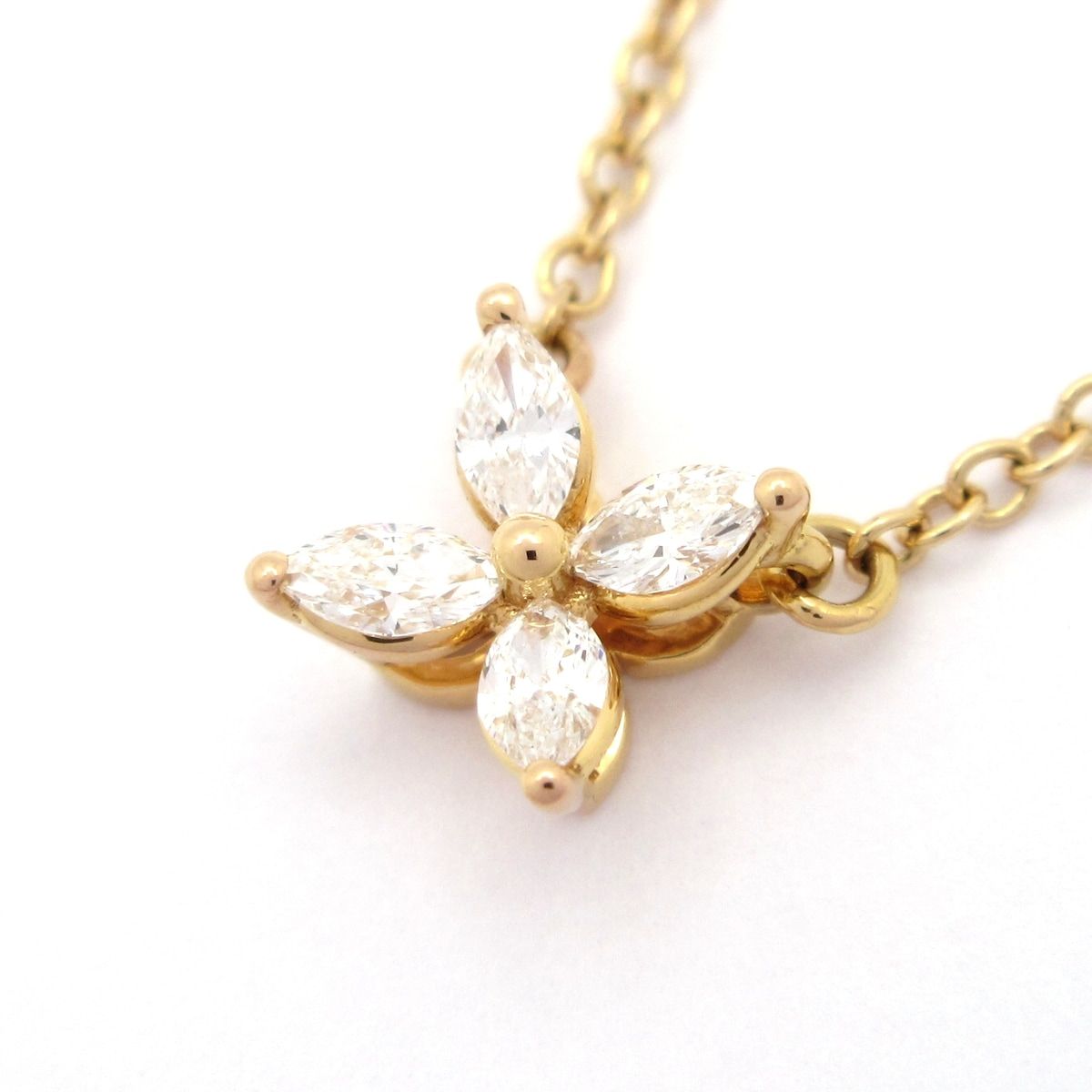 Tiffany & Co Necklace Victoria Mini 18k Pink Gold Diamond Marquise