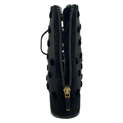 Dior Short Boots Black Dot Pattern — view 5