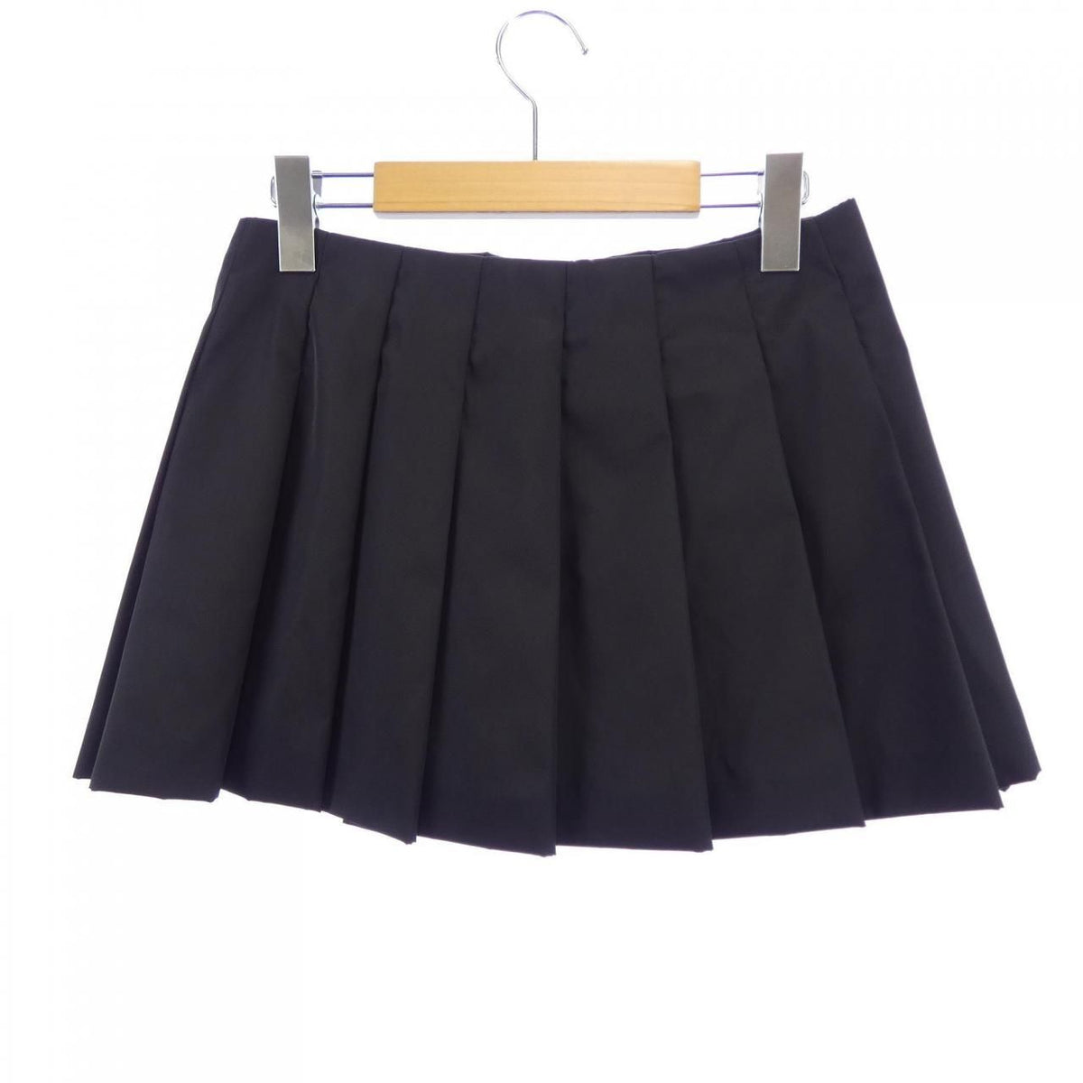 Prada Re-Nylon Pleated Mini Skirt Triangle Logo — view 2