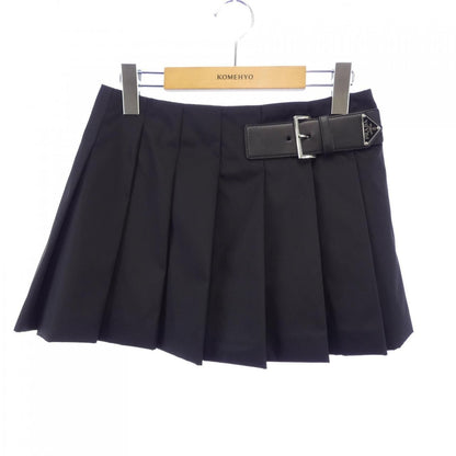 Prada Re-Nylon Pleated Mini Skirt Triangle Logo