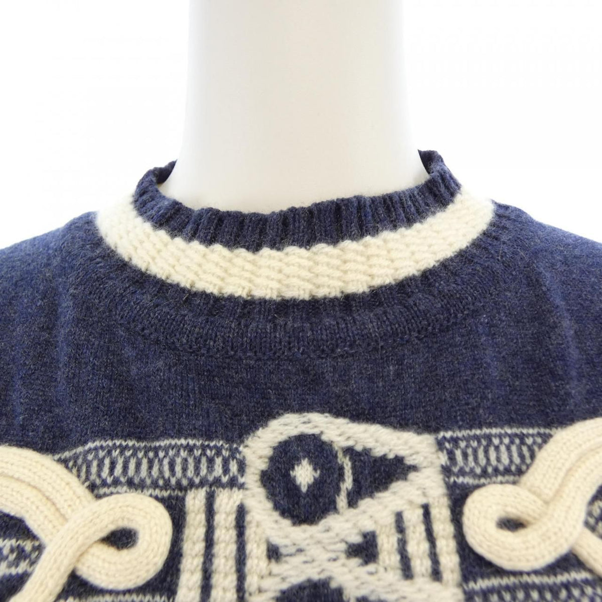 Hermes Knit Sweater Navy — view 5