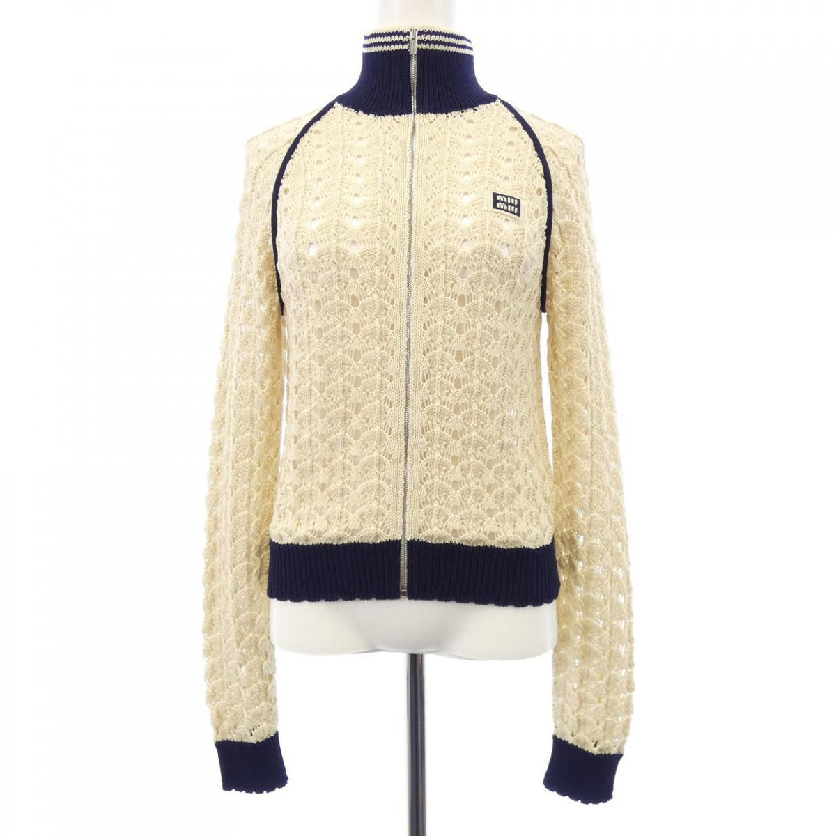 Miu Miu Cotton Zipper Cardigan