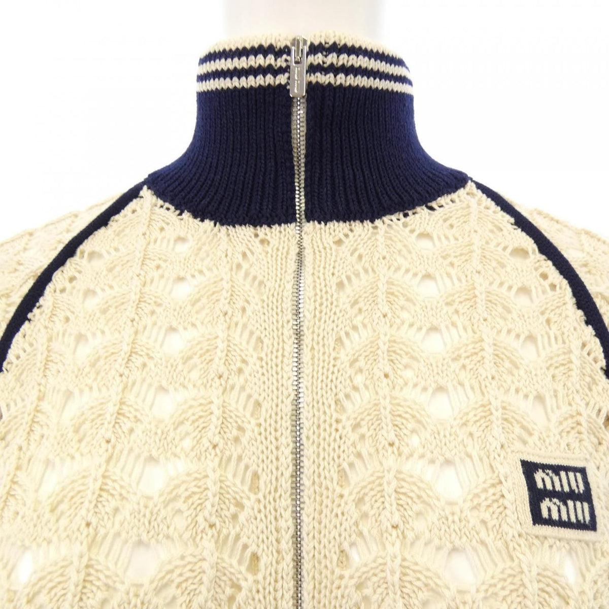 Miu Miu Cotton Zipper Cardigan — view 5