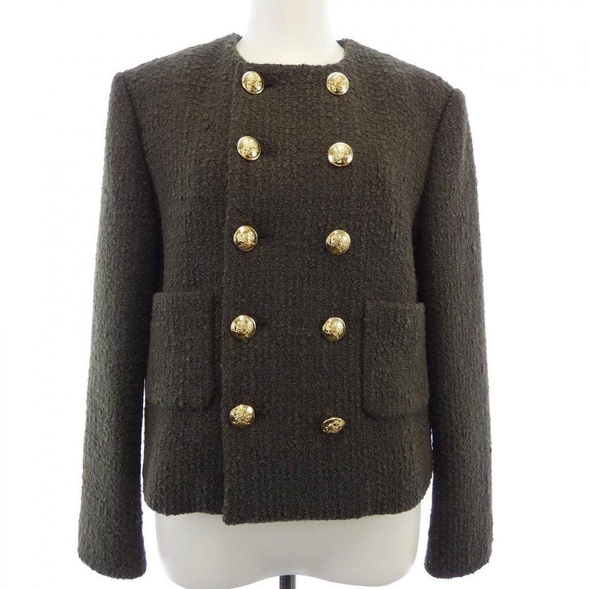 Celine Collarless Jacket Green