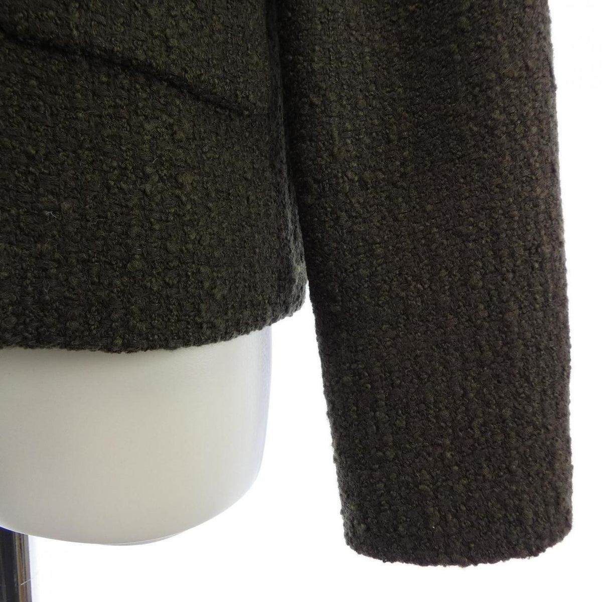 Celine Collarless Jacket Green — view 6
