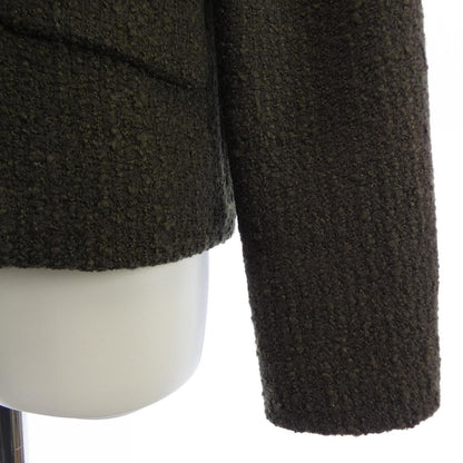 Celine Collarless Jacket Green — view 6