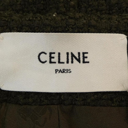 Celine Collarless Jacket Green — view 4