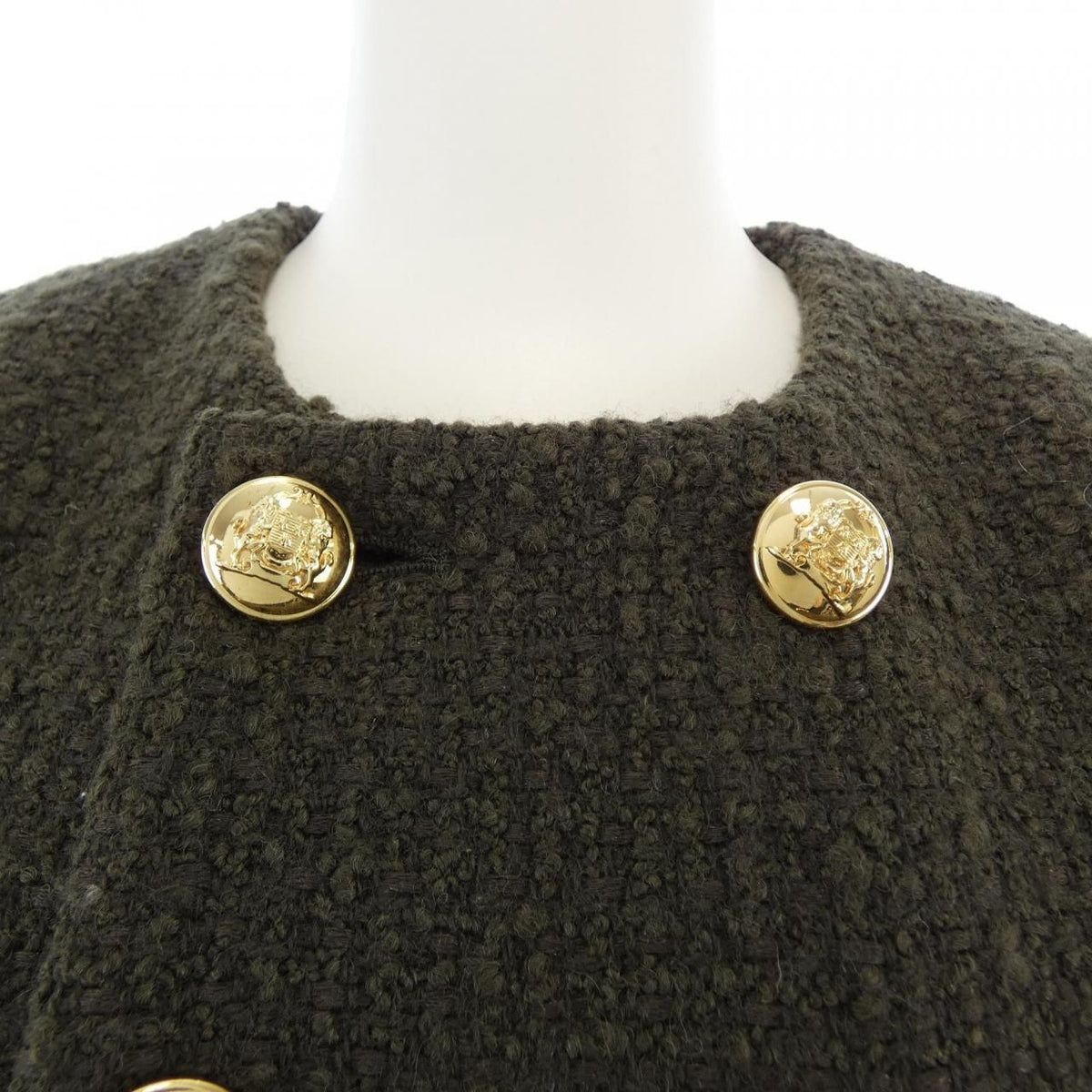 Celine Collarless Jacket Green — view 5