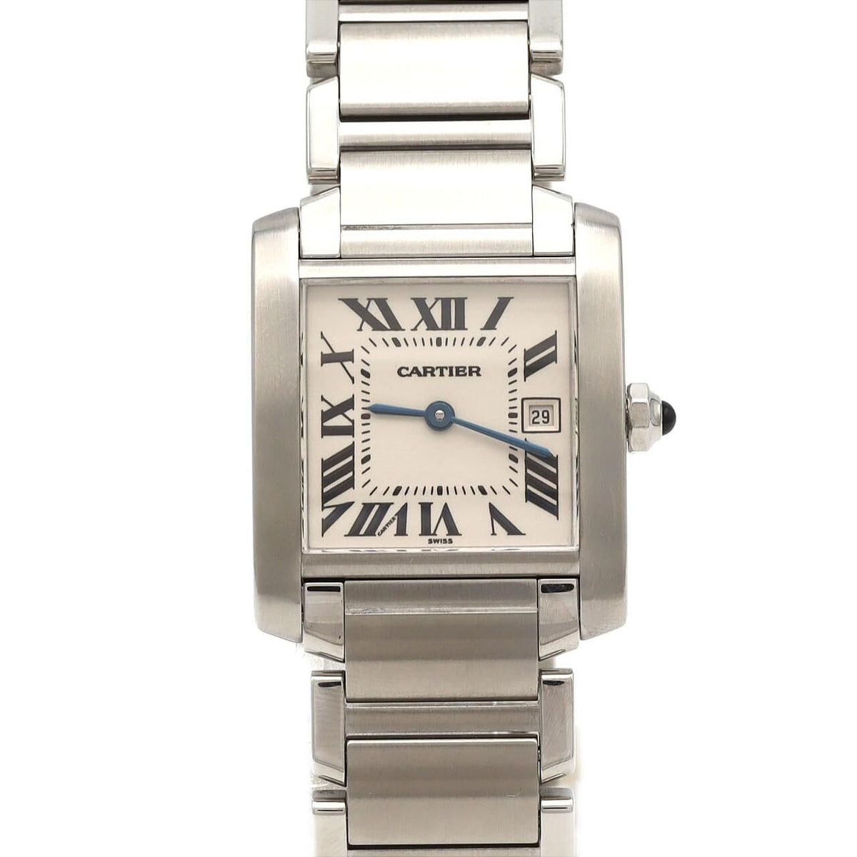 Cartier Tank Francaise MM Date SS Quartz Watch