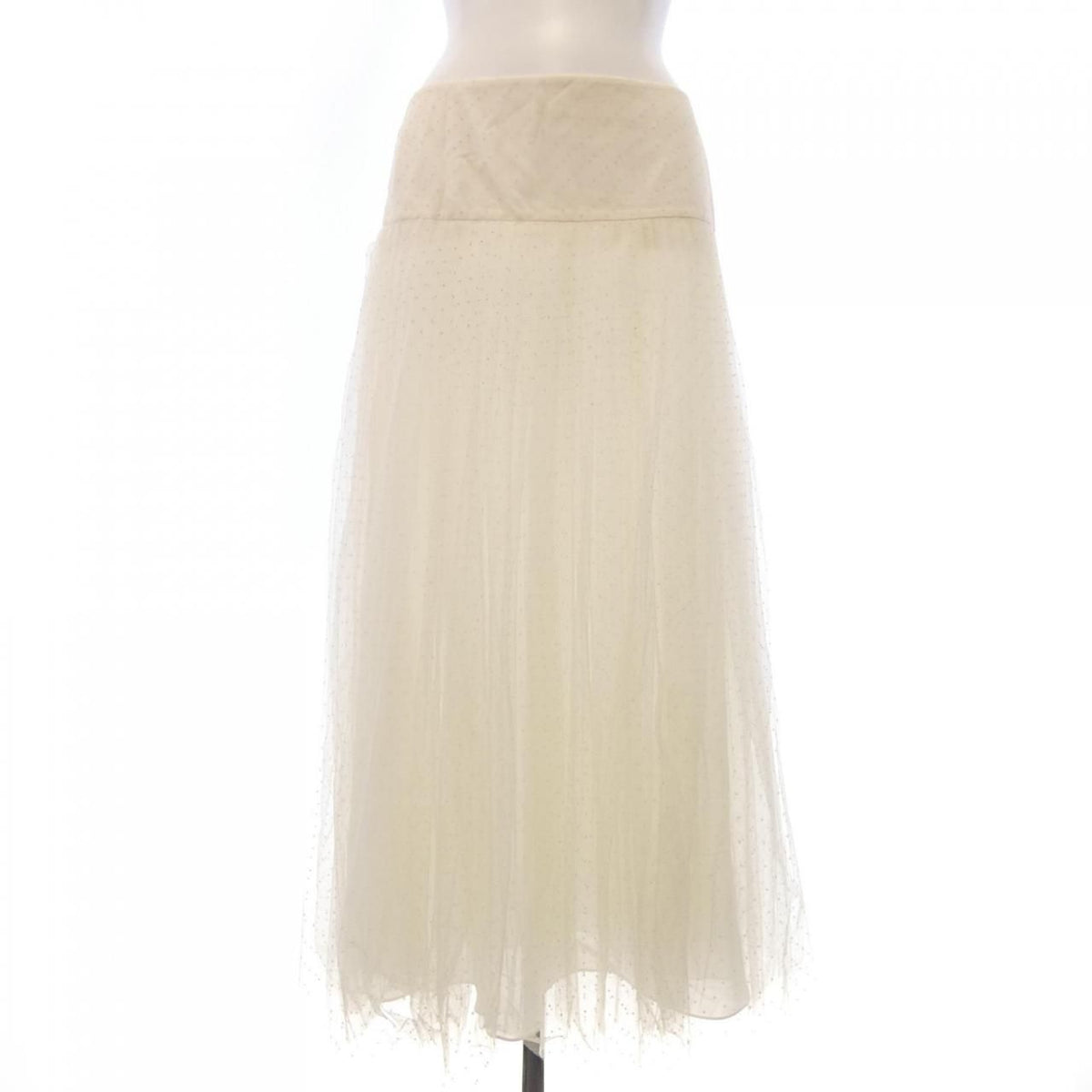 Dior Pleated Midi Skirt Plume Tite Tulle