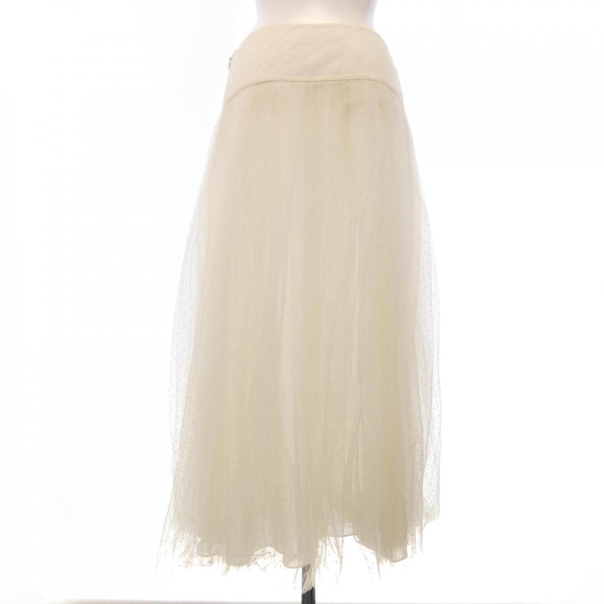 Dior Pleated Midi Skirt Plume Tite Tulle — view 2