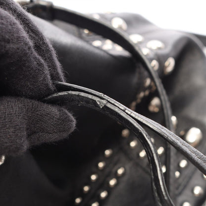 Prada Studs Black Leather 2-Way Bucket Bag — view 6