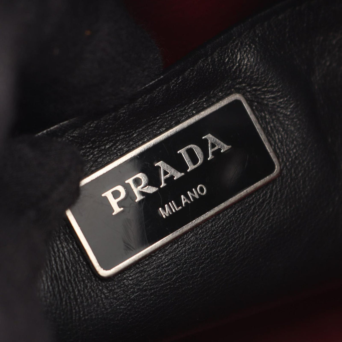 Prada Studs Black Leather 2-Way Bucket Bag — view 4