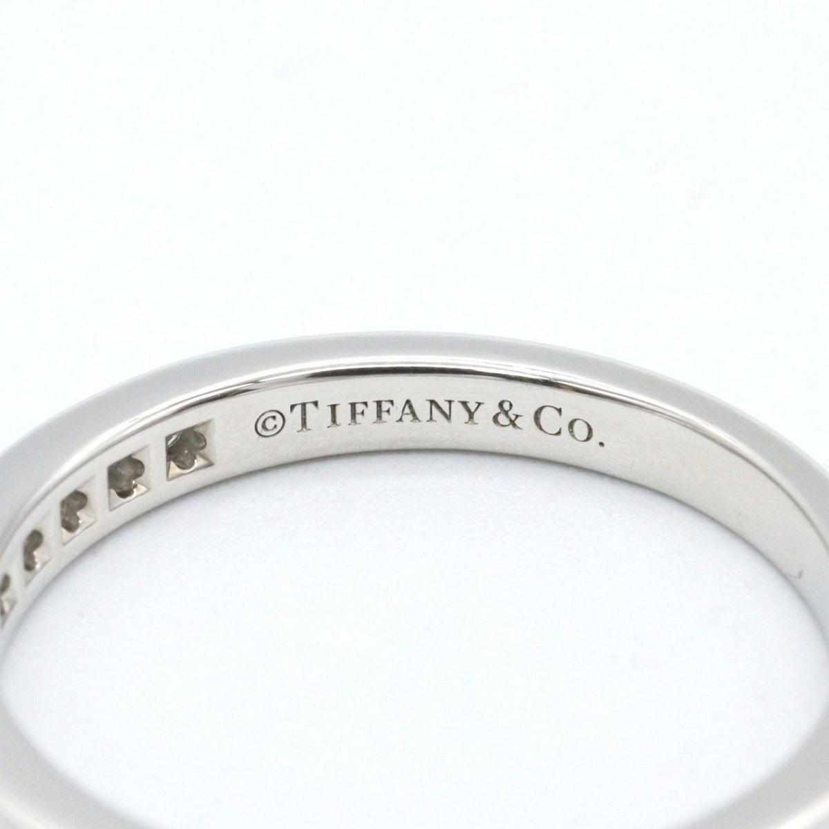 Tiffany & Co Ring Half Circle Channel Setting Platinum Diamond — view 4