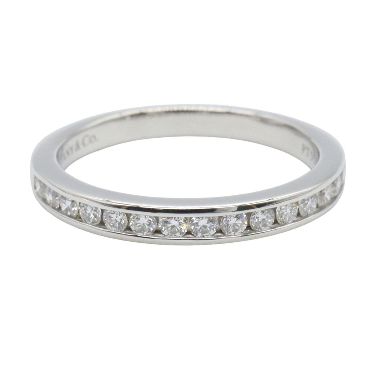 Tiffany & Co Ring Half Circle Channel Setting Platinum Diamond — view 2