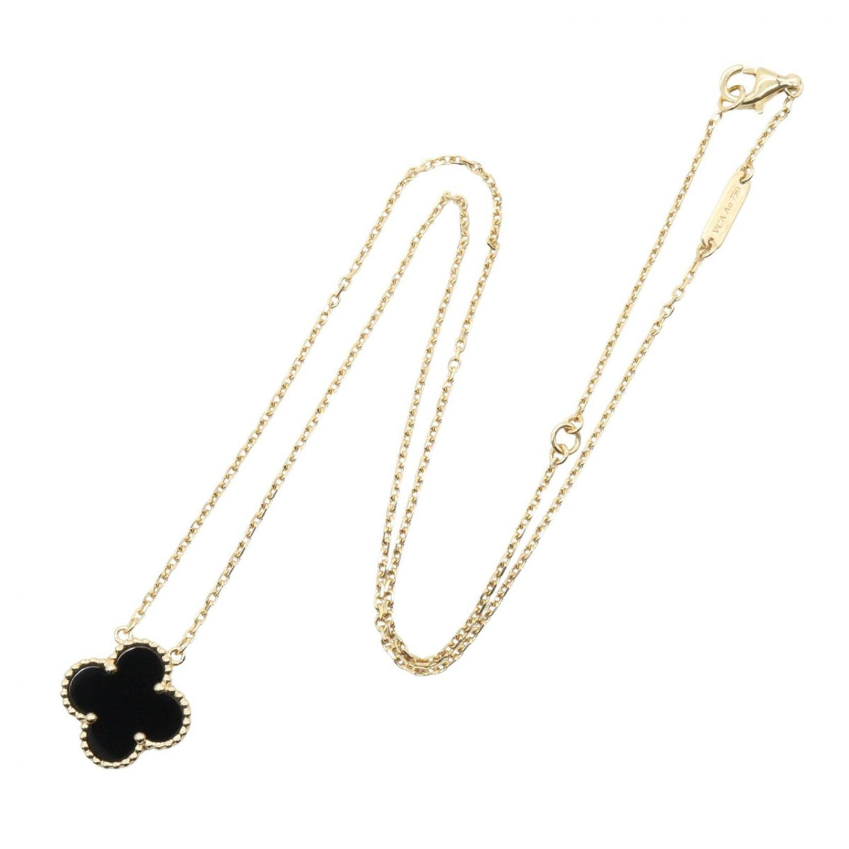 Van Cleef & Arpels Necklace Vintage Alhambra Onyx 18k — view 2