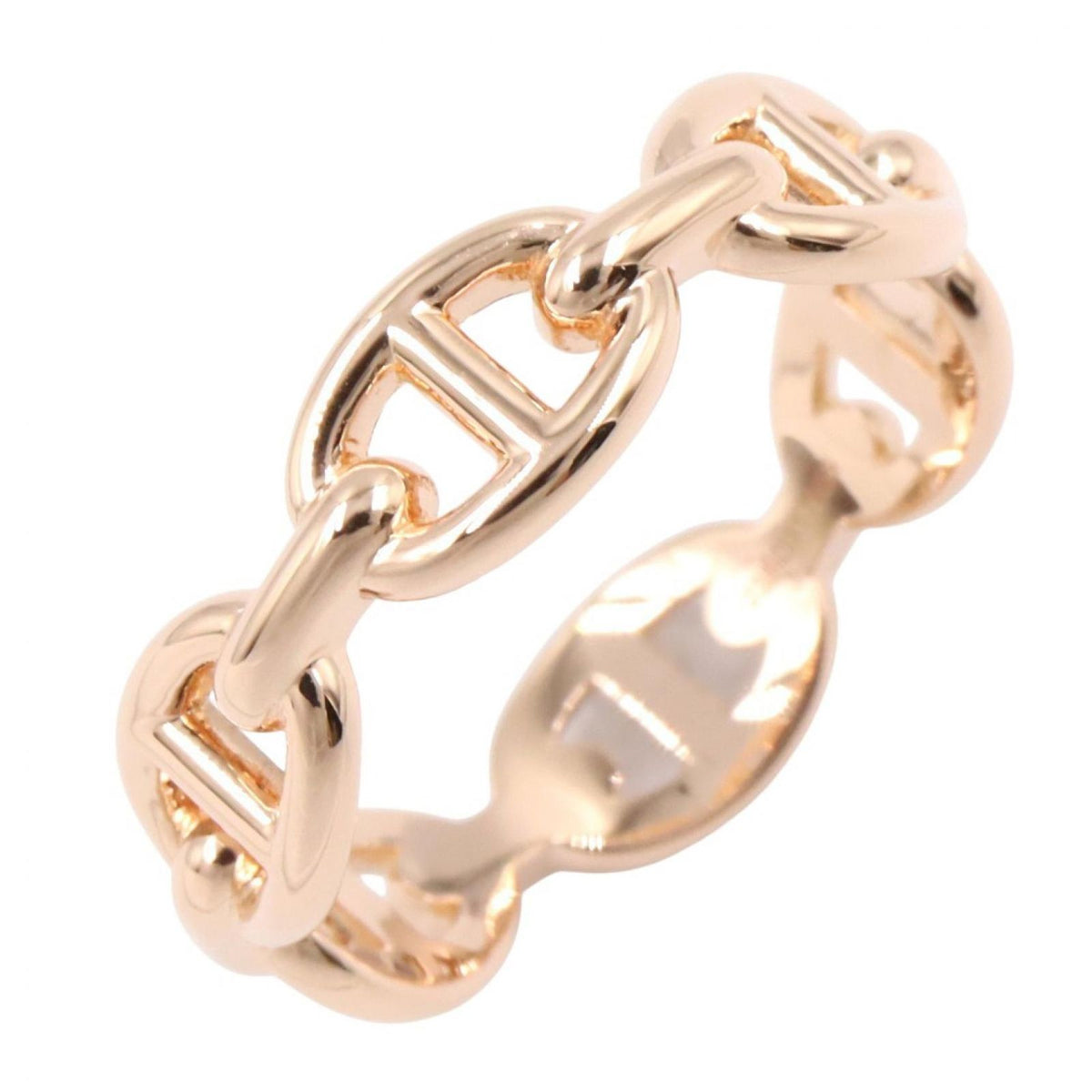 Hermes Ring Chaine D'ancre Enchainee PM 18k Pink Gold