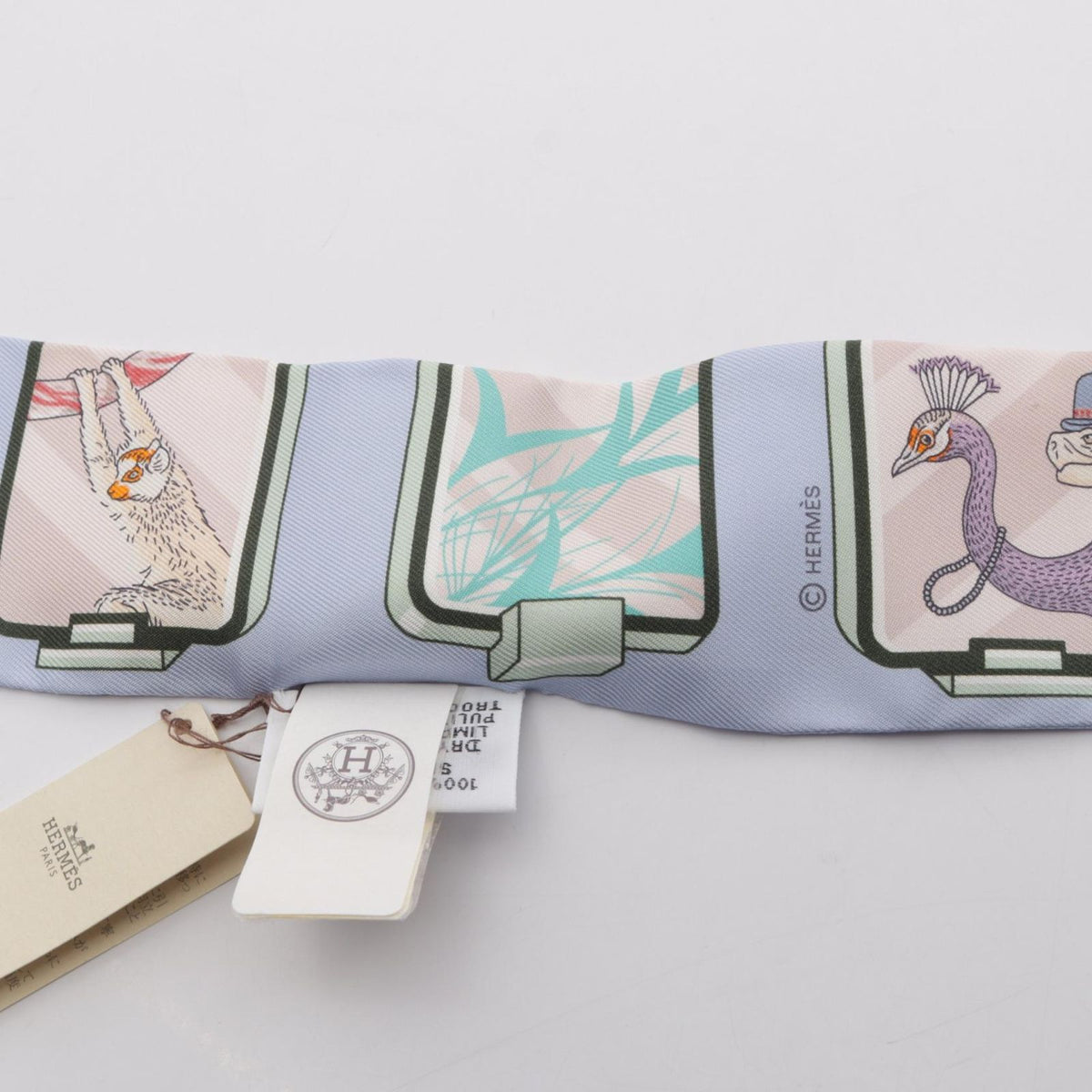Hermes Scarf Twilly Story Ribbon Silk — view 5
