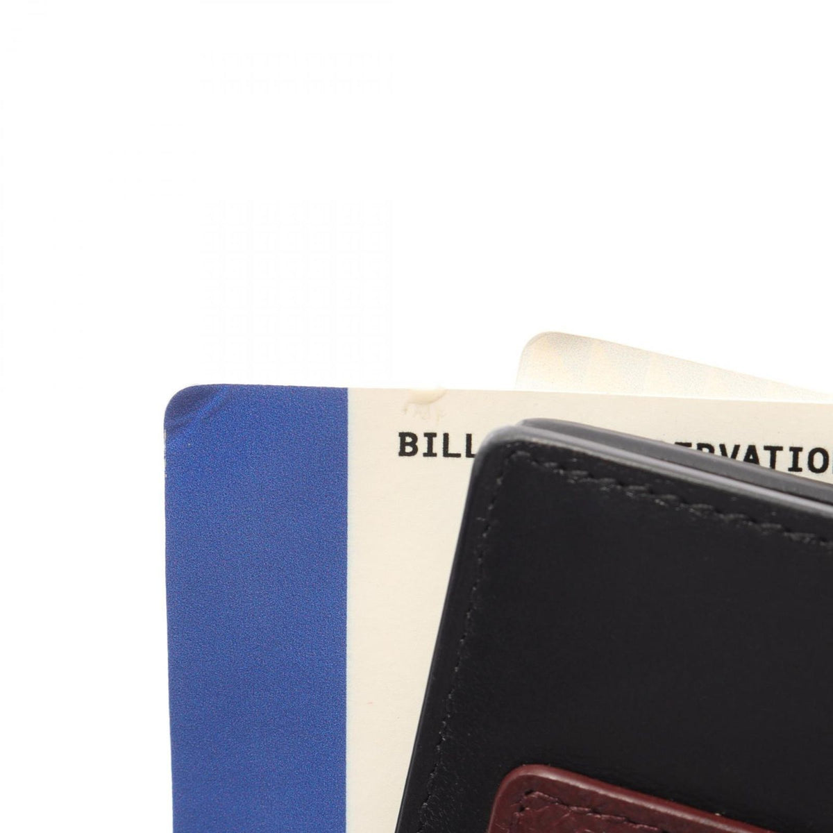 Balenciaga Bifold Wallet Passport Bordeaux Black Leather — view 8