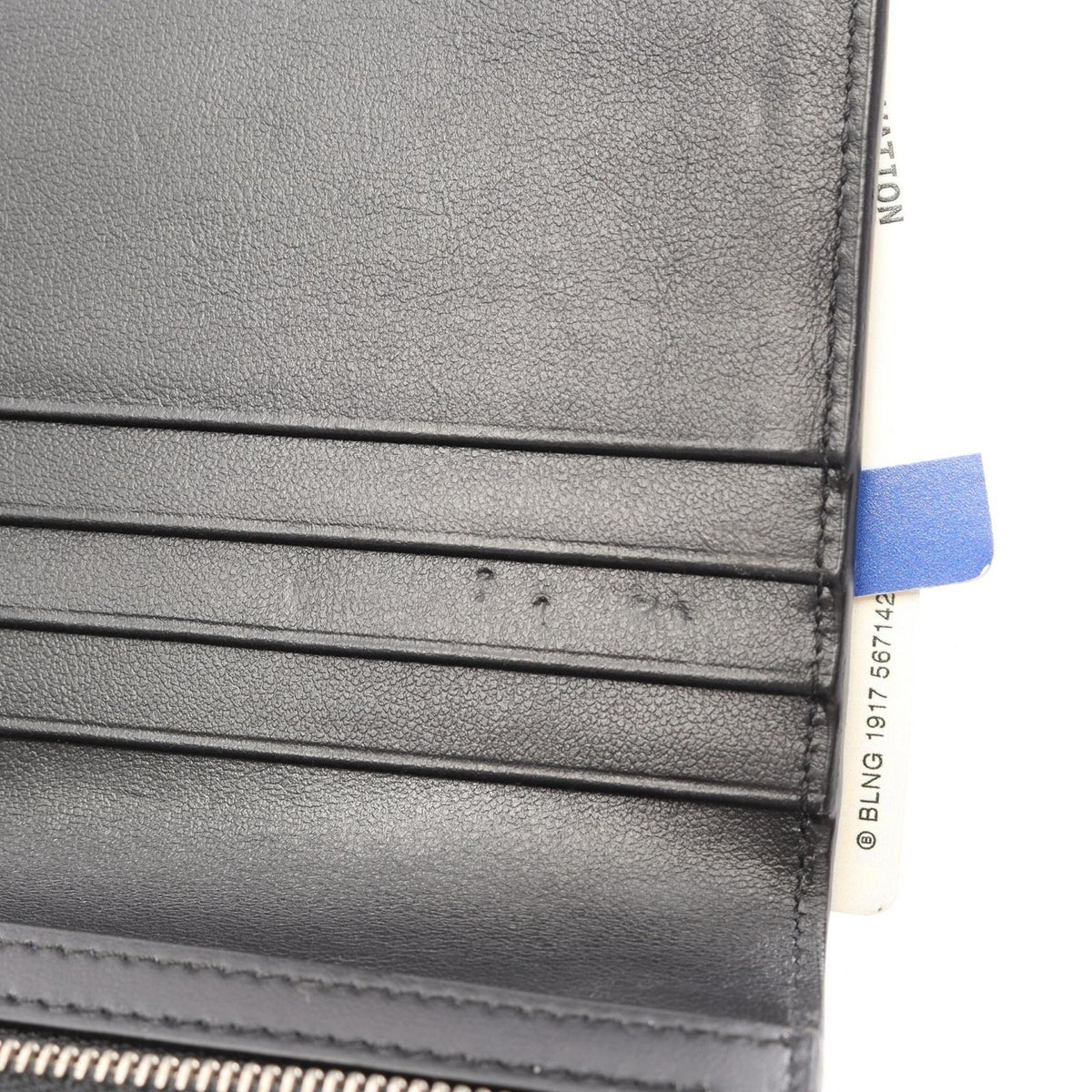 Balenciaga Bifold Wallet Passport Bordeaux Black Leather — view 7
