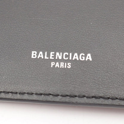 Balenciaga Bifold Wallet Passport Bordeaux Black Leather — view 5