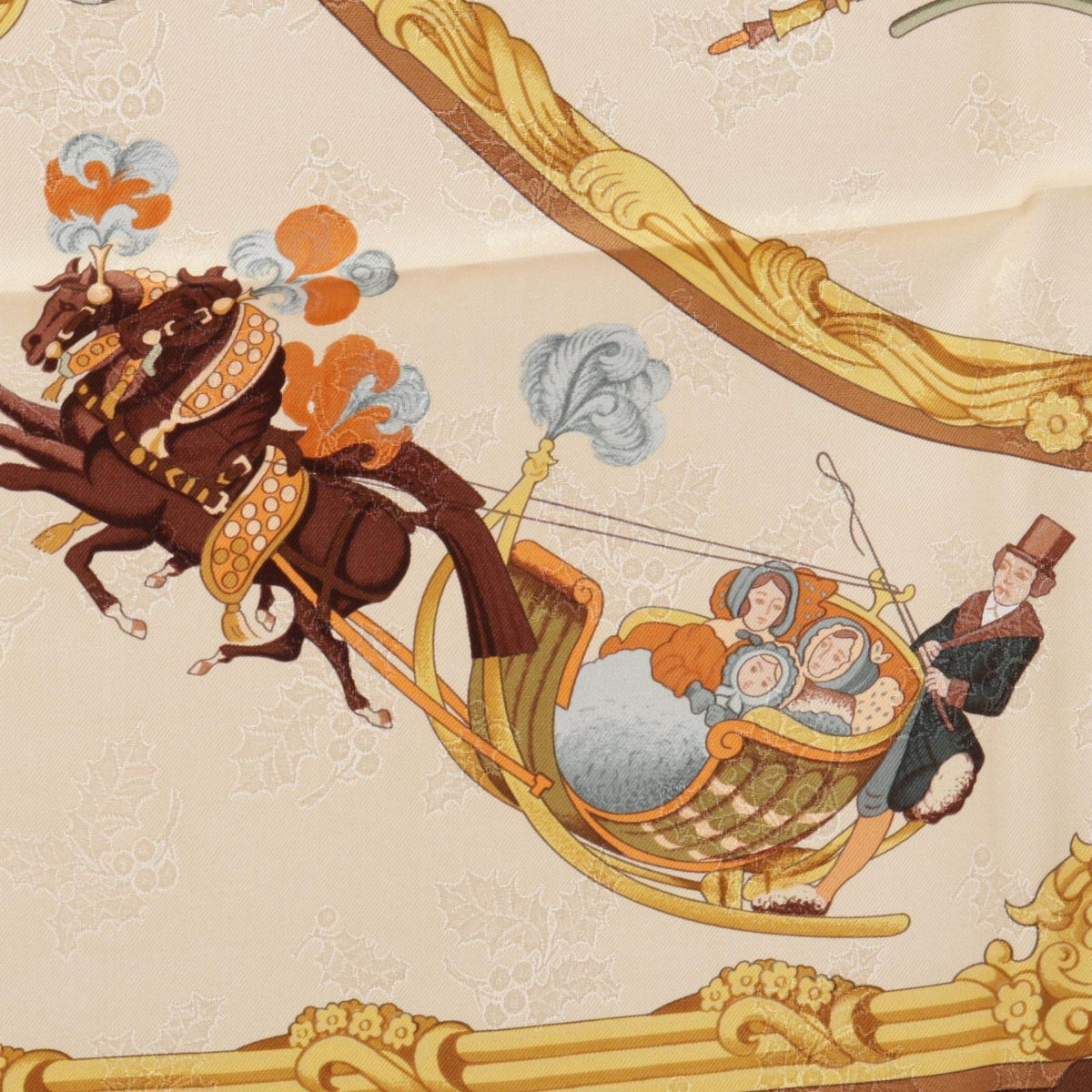 Hermes Scarf Carre 90 Plumes Et Grelots Silk — view 7