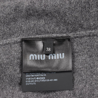 Miu Miu Polo Shirt Short Sleeve Knit Gray Cashmere — view 4
